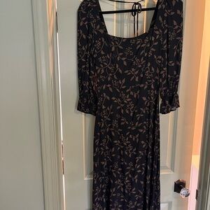 Elegant Black Floral Dress